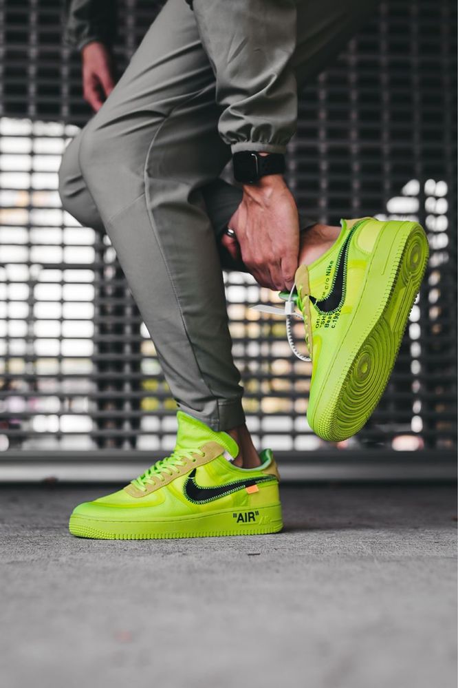 Sneakersy Nike Air Force x Off White volt neon green