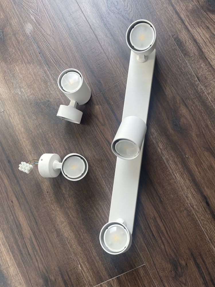 Zestaw lampy punktowe natynkowe biale
