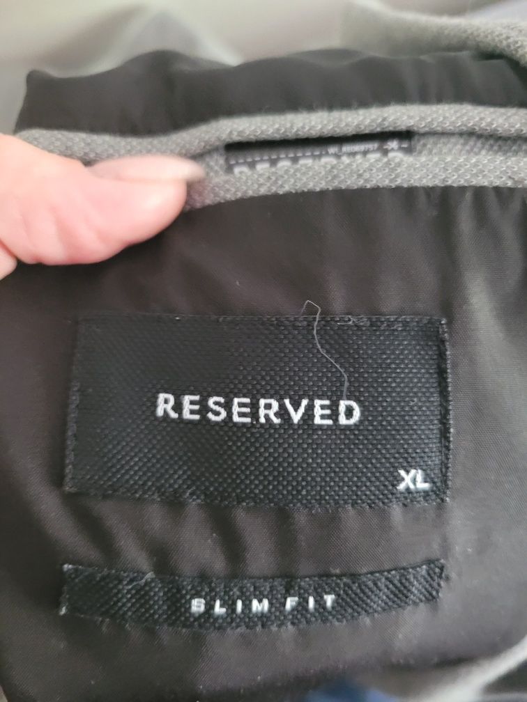 Marynarka Reserved sportowa slim fit szara