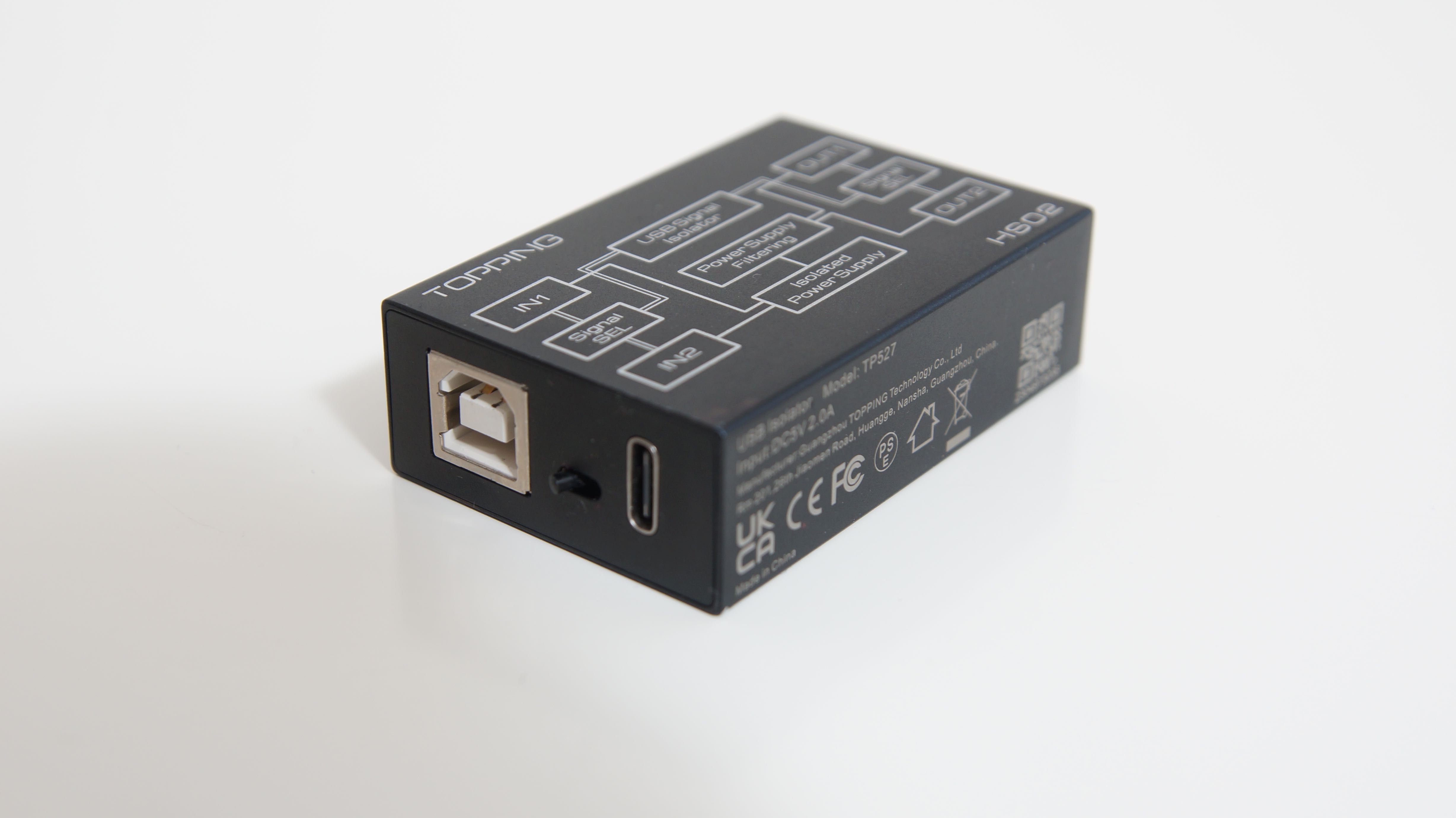 Izolator USB Topping HS02 zasilanie USB-C USB-A