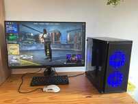Komputer gamingowy PC GeForce RTX 4060, AMD Ryzen 9 5900X, Monitor