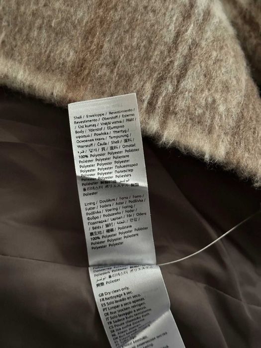 Płaszcz beżowy w kratę NA-KD