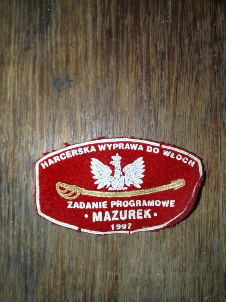 Naszywka harcerska/wyprawa do wloch/mazurek/1997