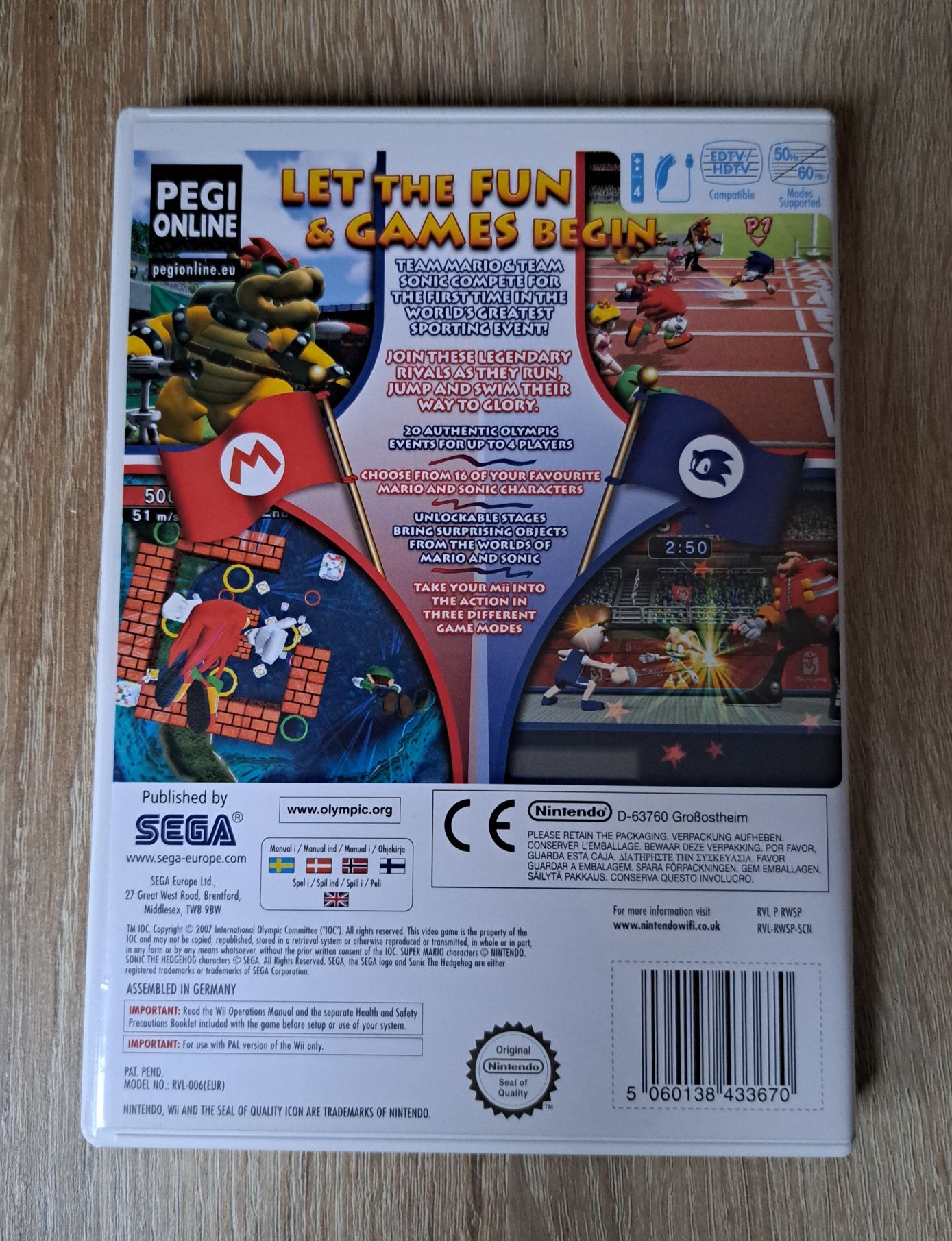 Mario & Sonic at the Olympic Games Nintendo Wii Komplet 3xA Ideał