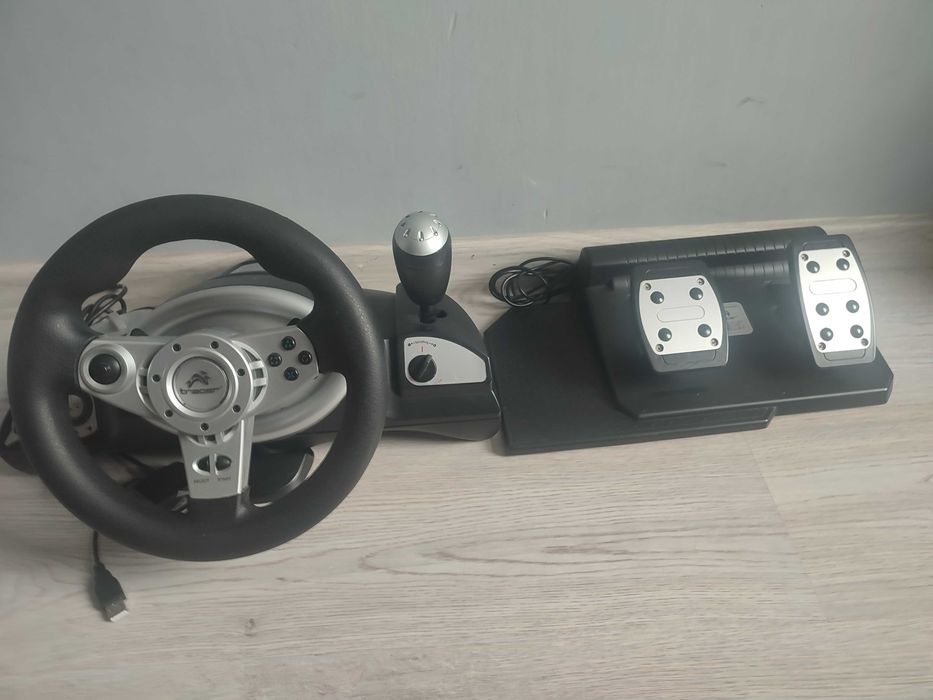 Kierownica z pedałami Tracer Zonda TRK-V14 na PS PS2 PS3 USB