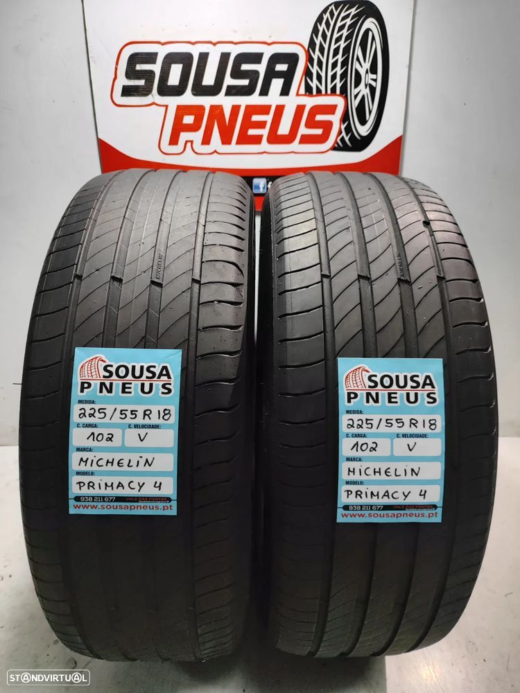 2 pneus semi novos 225-55r18 michelin - oferta dos portes 130 EUROS