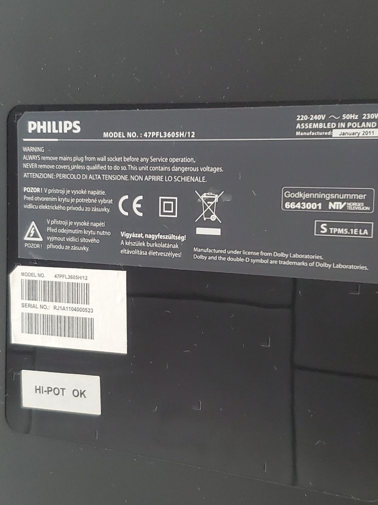 Full HD телевізор Philips 47 PFL3605H/12 Тернопіль, Гусятин, Теребовля