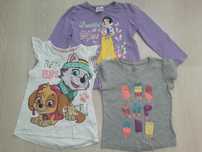 3 śliczne bluzeczki t-shirty r. 98 - 104  24zł za 3szt.