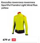 Bluza rowerowa Sportful Fiandre Light Wind fluo yellow. Roz XL. Unisex