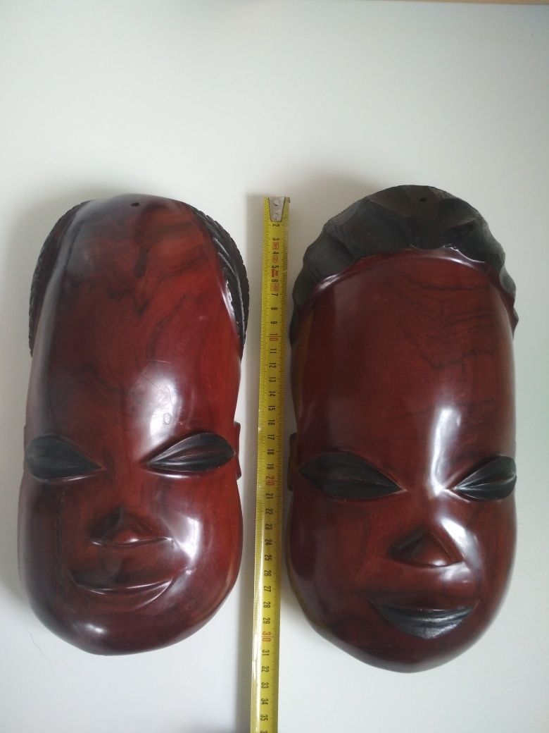 Maski afrykańskie, z drewna egzotycznego. Pieknie wykonane, unikalne !