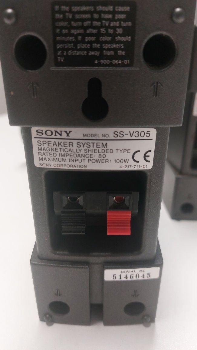 Colunas Sony Surround SS-V305 com Suportes Parede