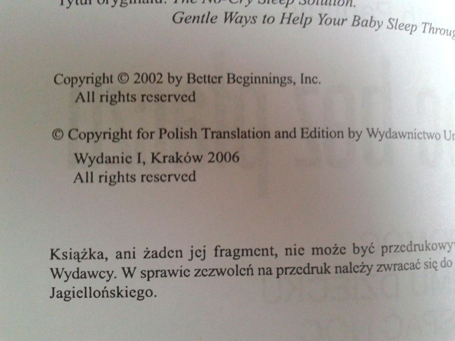 Noc bez płaczu - Pantley Elizabeth
