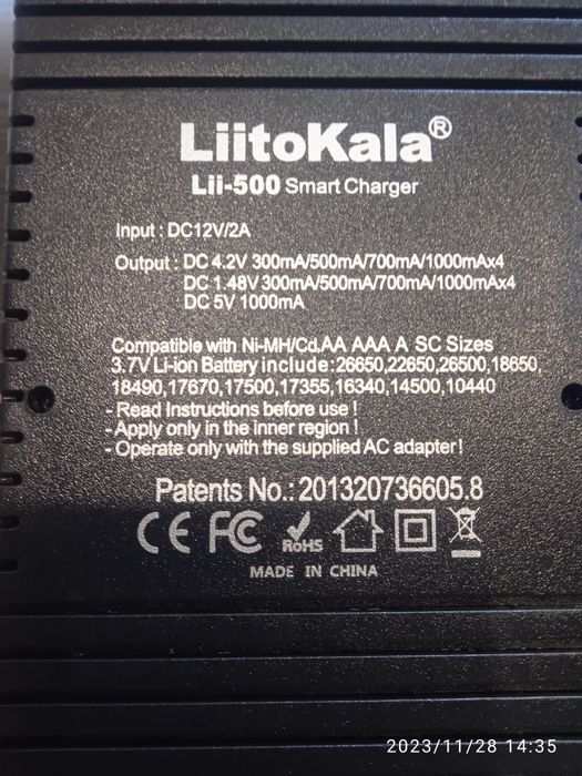 Зарядное устройство lIitokala lii500,(aa, AAA, 18650, и другие)
