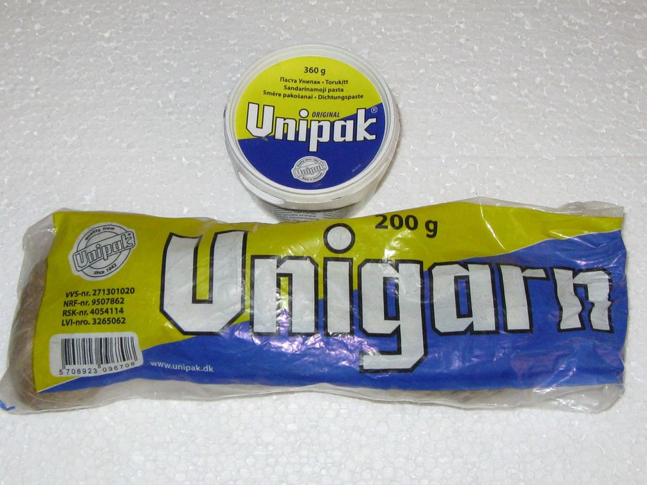 Паста Unipak и пакля Unigarn для резьбовых соединений, комплект