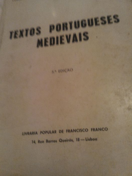 Textos portugueses medievais de Correa de Oliveira e Saavedra Machado