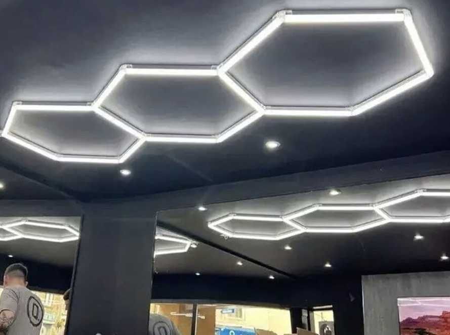 NOWA Lampa Led Hexagon Oświetlenie Warsztat Garaż 247x98cm 125W 6500K