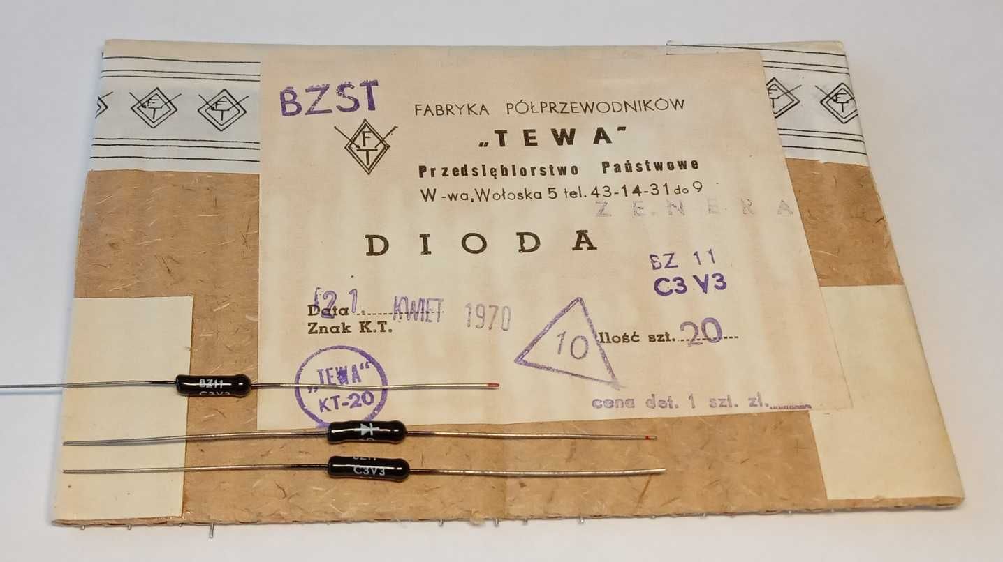 Dioda Zenera BZ11 C3V3 TEWA