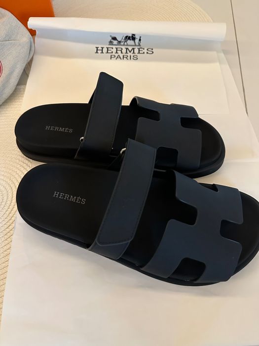 Klapki Hermes Chypre rozm 39 czarne