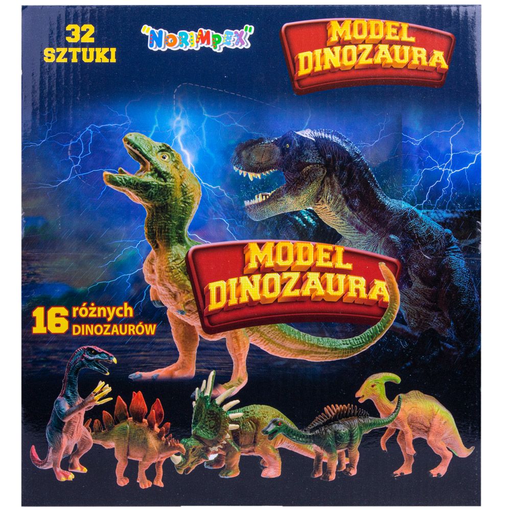 Dinozaury Zestaw 16 Szt Figurki Figurka Dinozaur