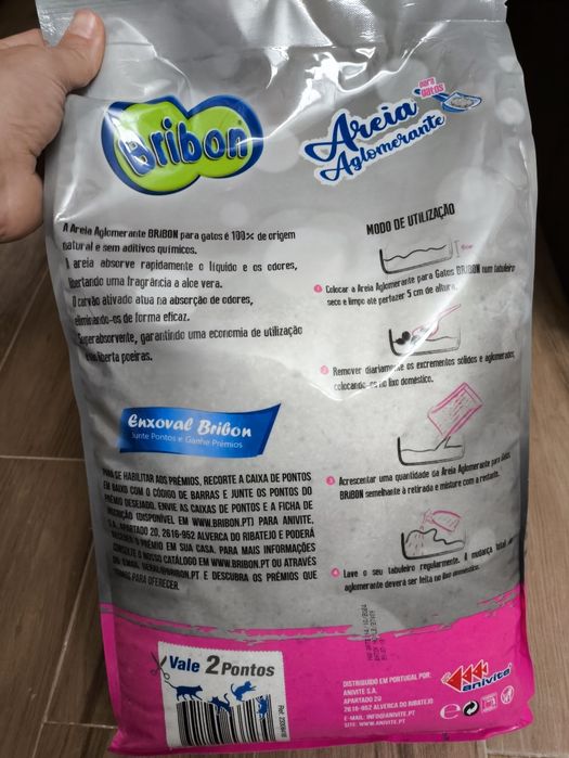 Areia Aglomerante para gatos