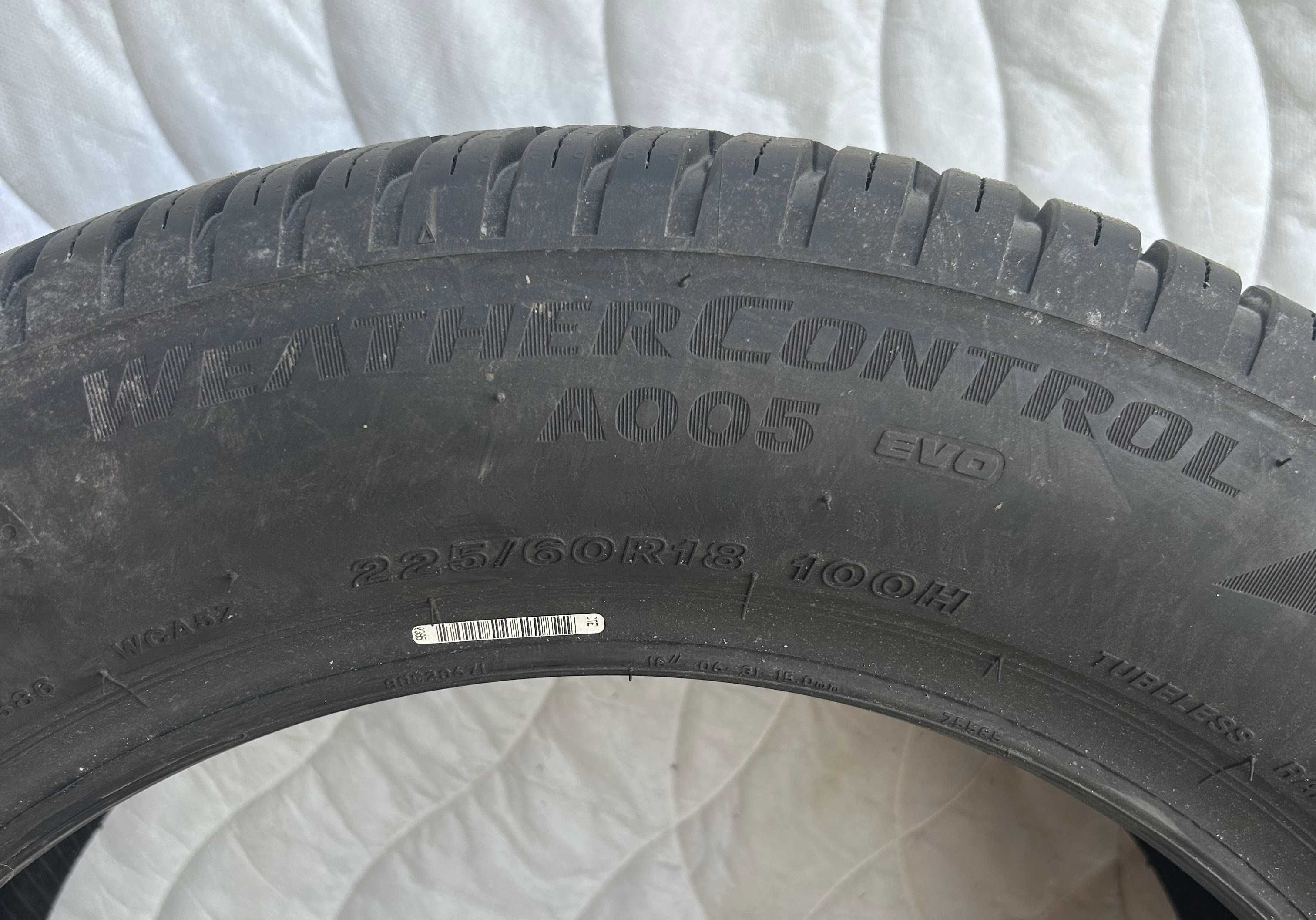 4x Bridgestone Weather Control A005 Evo 225/60R18 100H wielosezon nowe