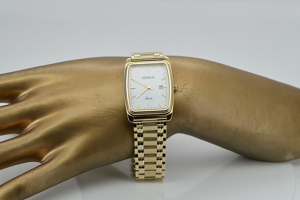Złoty zegarek męski 14k 585 Geneve mw001ydw&mbw009y Katowice biżuteria