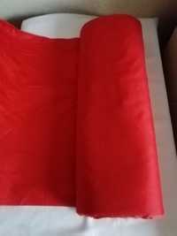 Натуральная ткань СССР красный сатин  декор