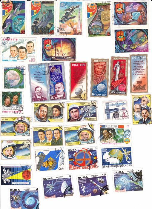 Коллекция марок времён СССР ,подобраны по сериям цена за серию от 80гр