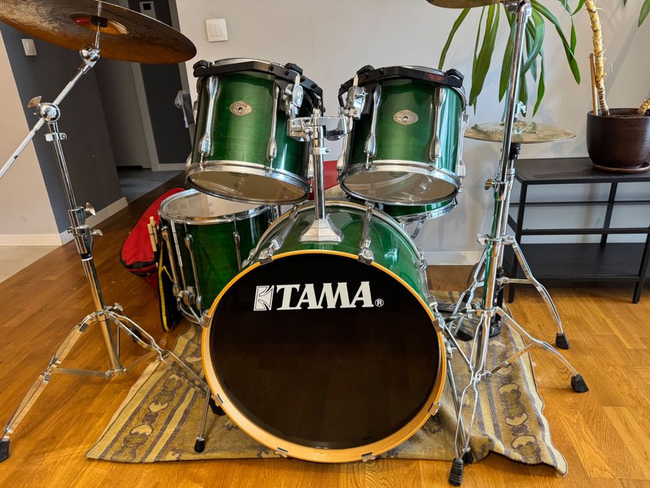 Tama Rockstar Emerald Green + talerze Istanbul Mehmet Radiant + HW