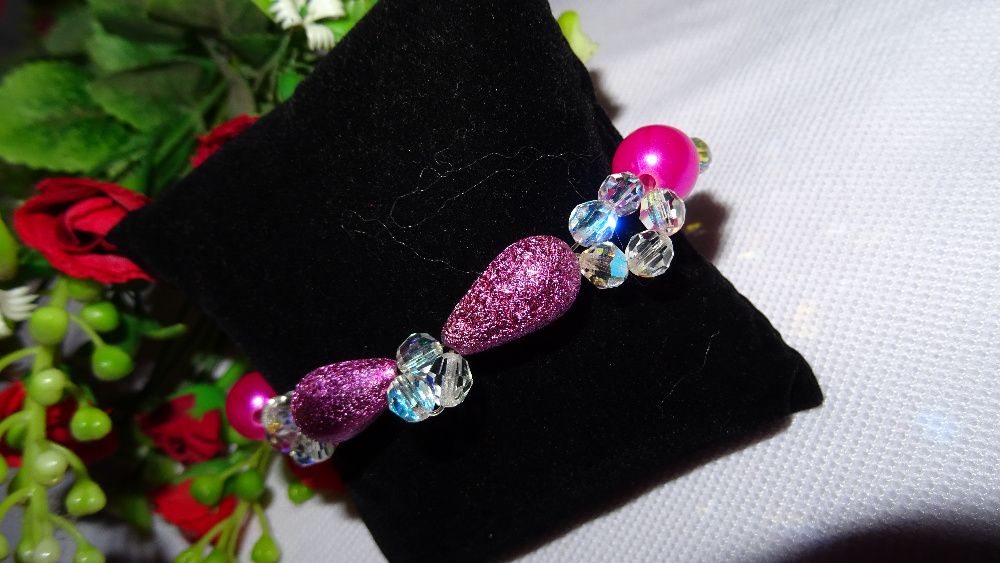 Śliczna bransoletka różowa