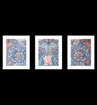 William Morris, Plakaty Kwiatowe, Niebiesko-koralowe