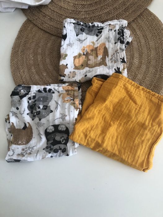 Trzypak pieluszki mini plus pluszak polspiochy