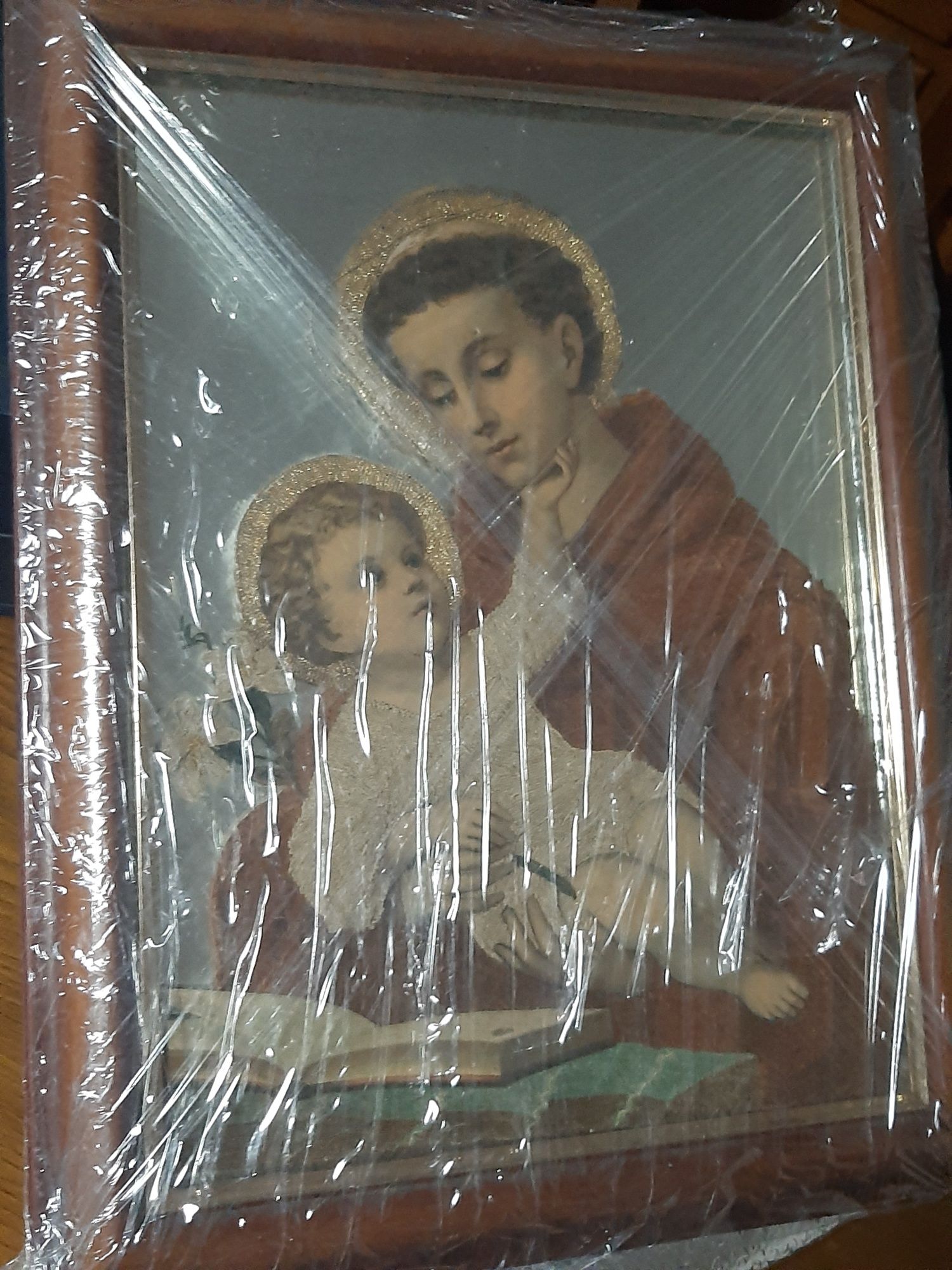 Quadro Santo António em linho