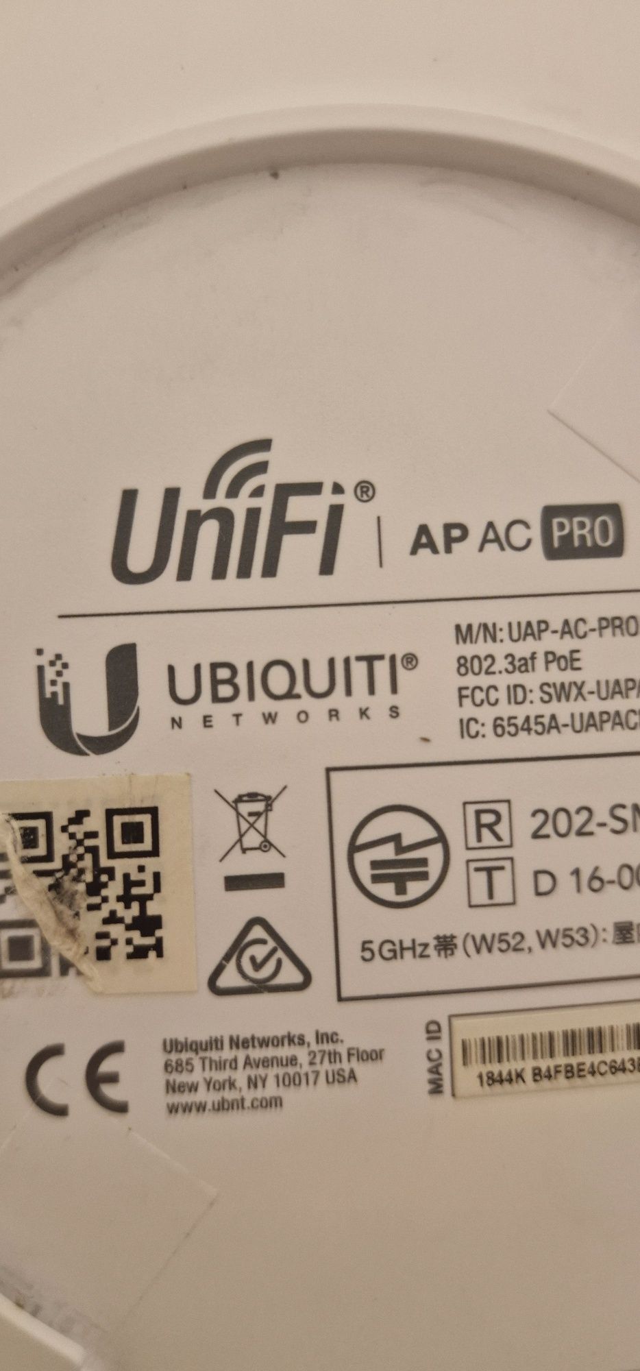 Access Point Wifi Ubiquity Unifi -AP Ac PRO