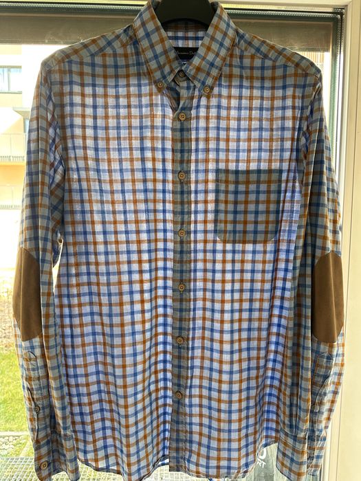 Męska letnia koszula w kratkę Massimo Dutti r. M