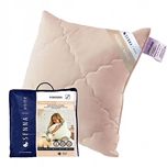 Poduszka 40x40 do spania JASIEK MERINO WOOL Wełna z Merynosów Róż