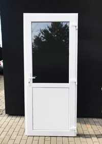 100 x 200 białe drzwi PCV szyba panel nowe