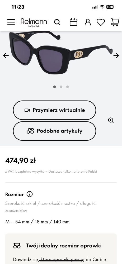 Nowe okulary tylko przy mierzone Liu Jo