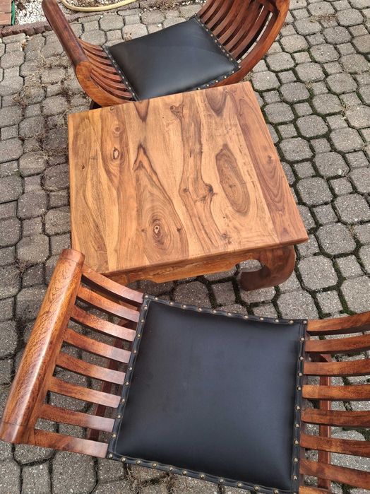 Sliczne meble wypoczynkowe  z litego drewna Idyjskie