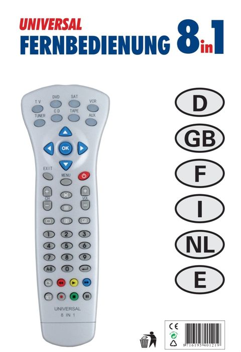 Comando universal 8 em 1