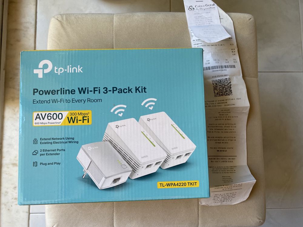 TP-Link. Powering Wi-Fi 3 - Pack Kit. Com fatura.