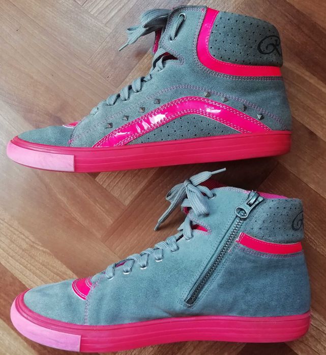 r. 40 RICHTER SKÓRA CEKINY trampki wysokie BDB