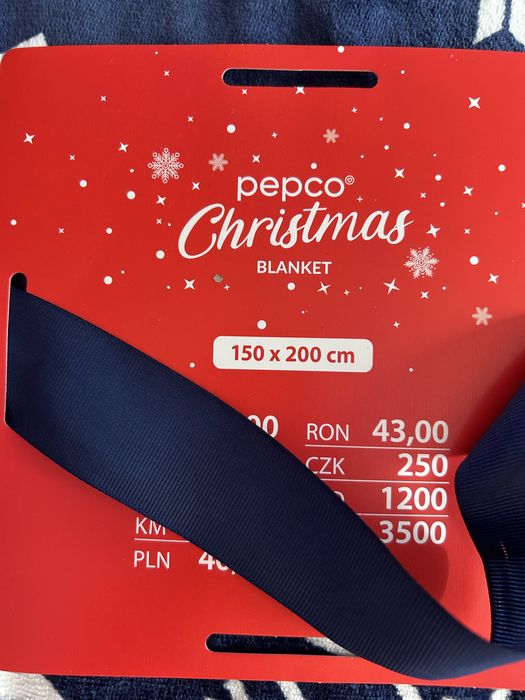 Koc z motywem swiatecznym nowy Pepco