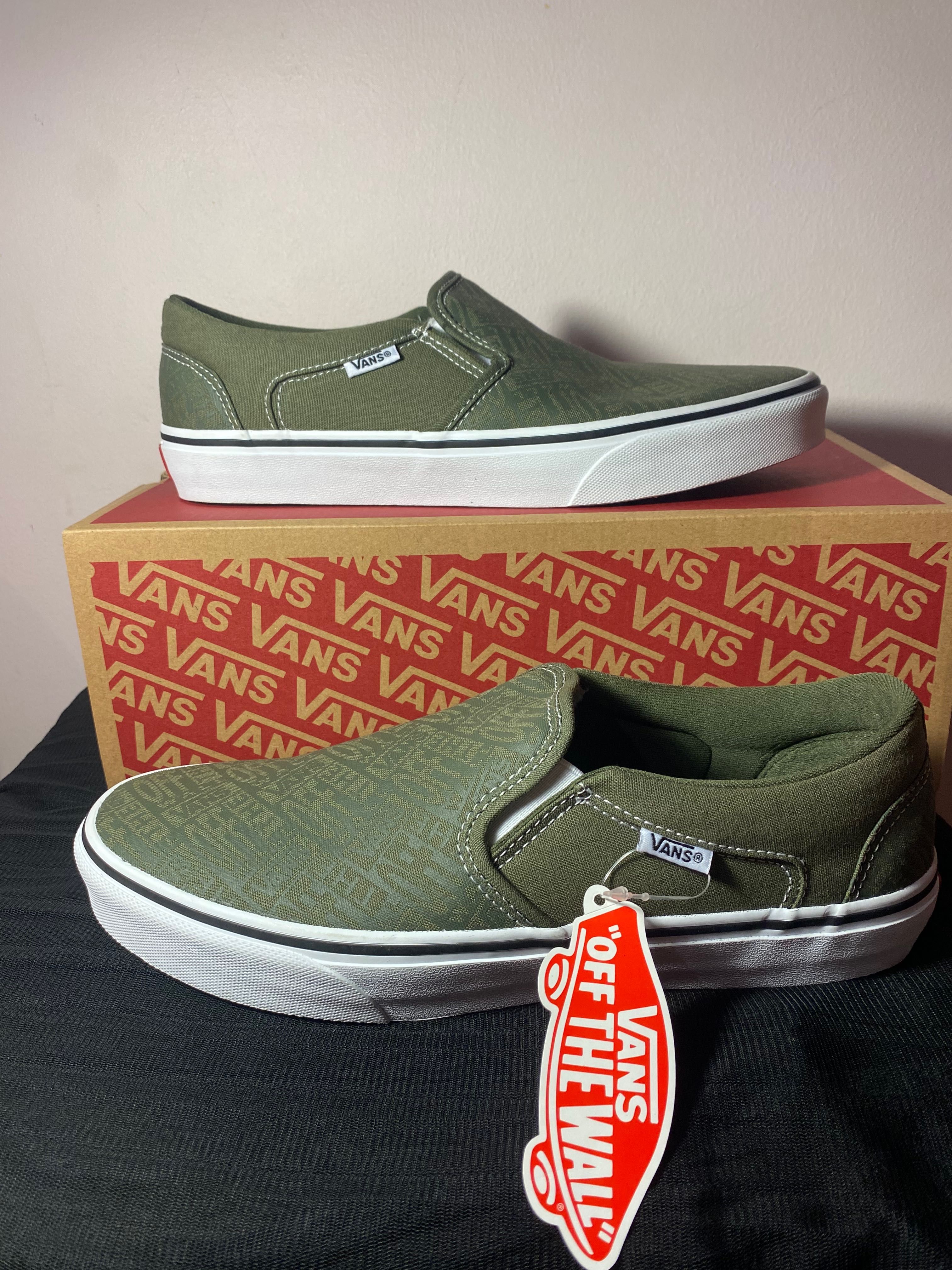 Sapatilhas vans verde kaki novas com etiqueta