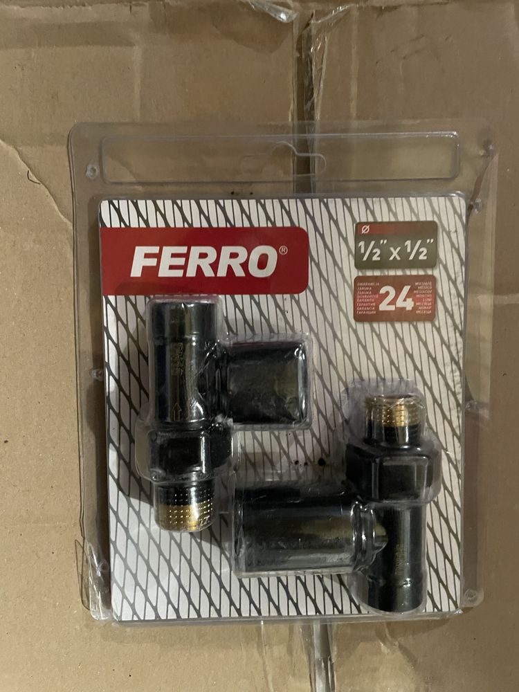 Ferro zestaw grzejnikowy prosty czarny ZGB30BL