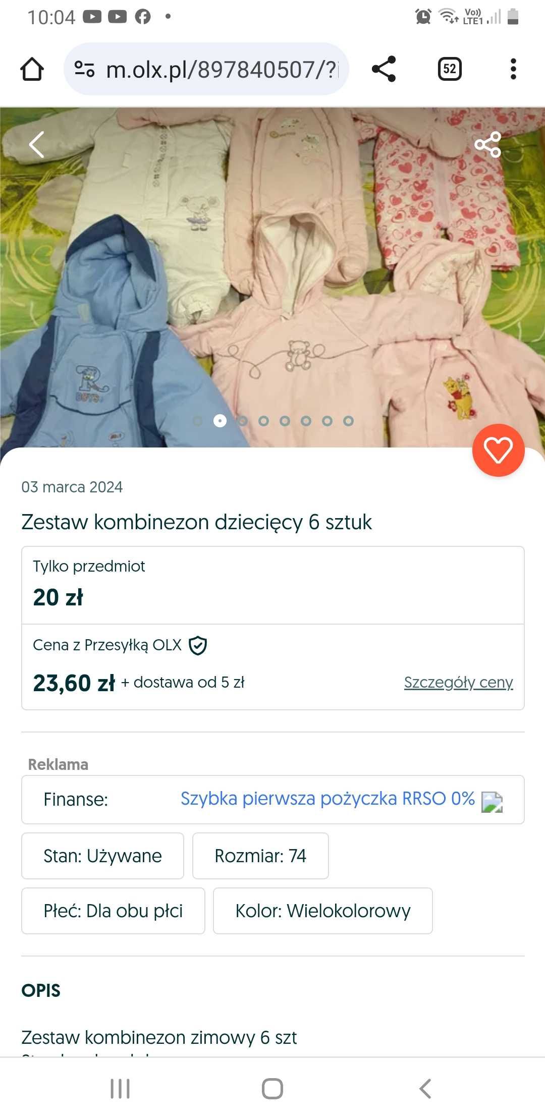 Paka ubranek dla dziewczynki us kombinezon gratis do wyboru