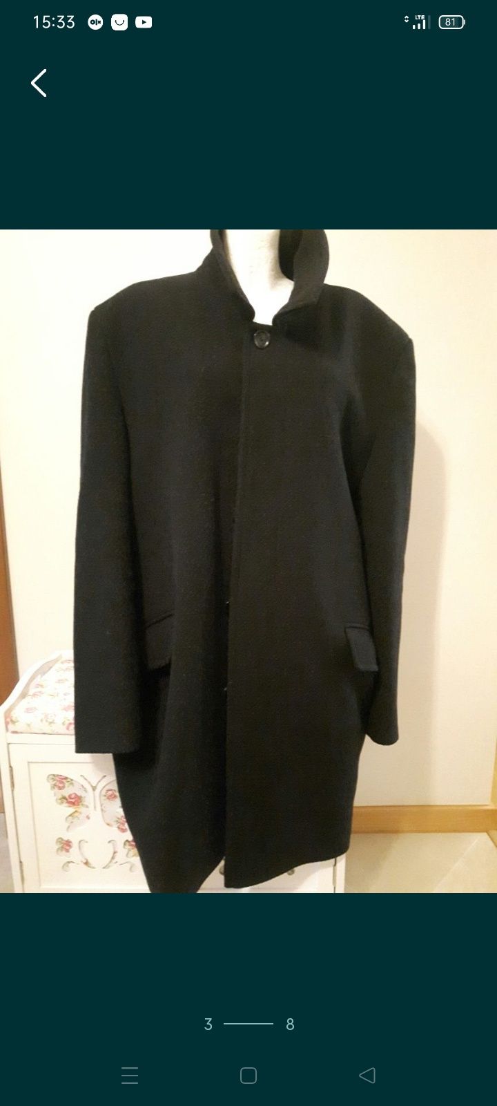 Płaszcz kurtka wełniana r.54