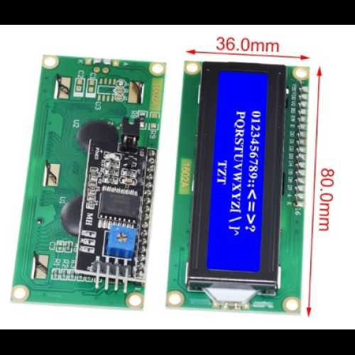 I2C LCD1602 Azul