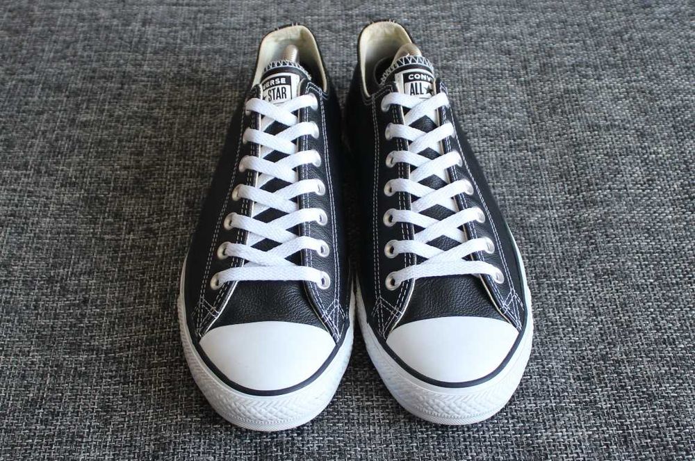 Кеди Converse Chuck Taylor All Star Black Leather Оригінал Шкіра 44.5р