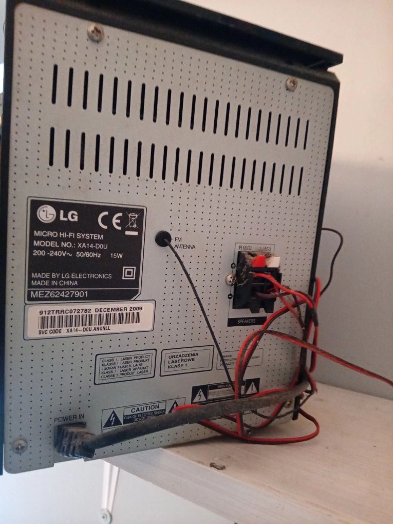 Wieża LG usb aux pilot